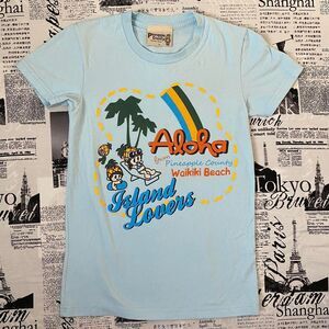 Pineapple County Women's Blue T-shirt Japanese Hawaii graphic tee y2k vintage